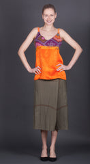 Orange and Purple Backless Top