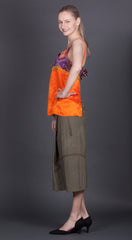 Orange and Purple Backless Top