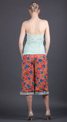 Teal Strapless Top